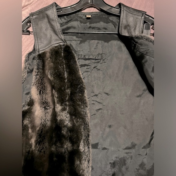Free People Faux Fur Vest in Black and Brown - Picture 6 of 6